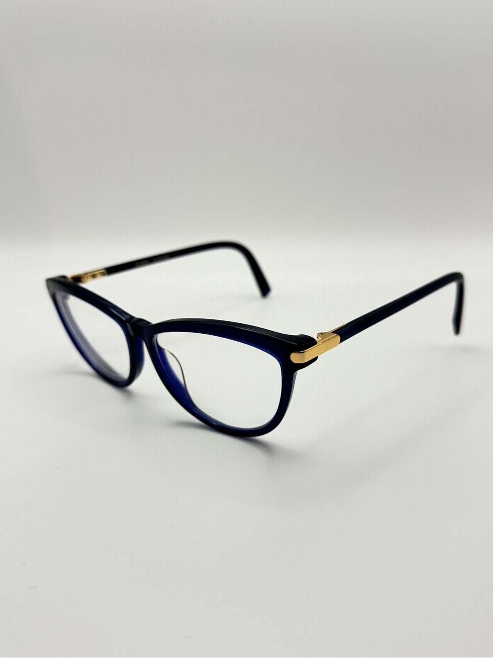 Warby Parker Eyeglasses Louise M 3356 Dark Blue Gold Cat Eye 52 15 135 mm Italy